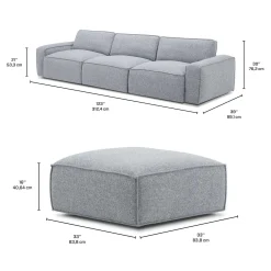 Sofa modulaire avec ottoman - 4 mcx