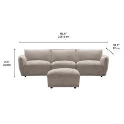 Sofa modulaire avec ottoman - 4 mcx