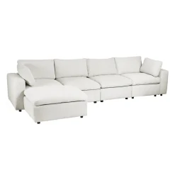 Sofa modulaire avec ottoman beige - 7 mcx