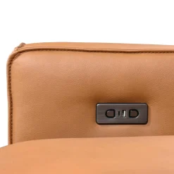 Sofa modulaire avec sièges coulissants électriques en cuir véritable - 3 mcx