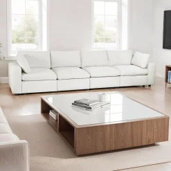 Sofa modulaire beige - 6 mcx