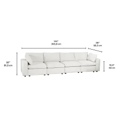 Sofa modulaire beige - 6 mcx