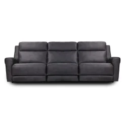 Sofa modulaire inclinable avec siège rabattable, porte-gobelets, ports USB/USB-C et chargeur sans fil - 3 mcx