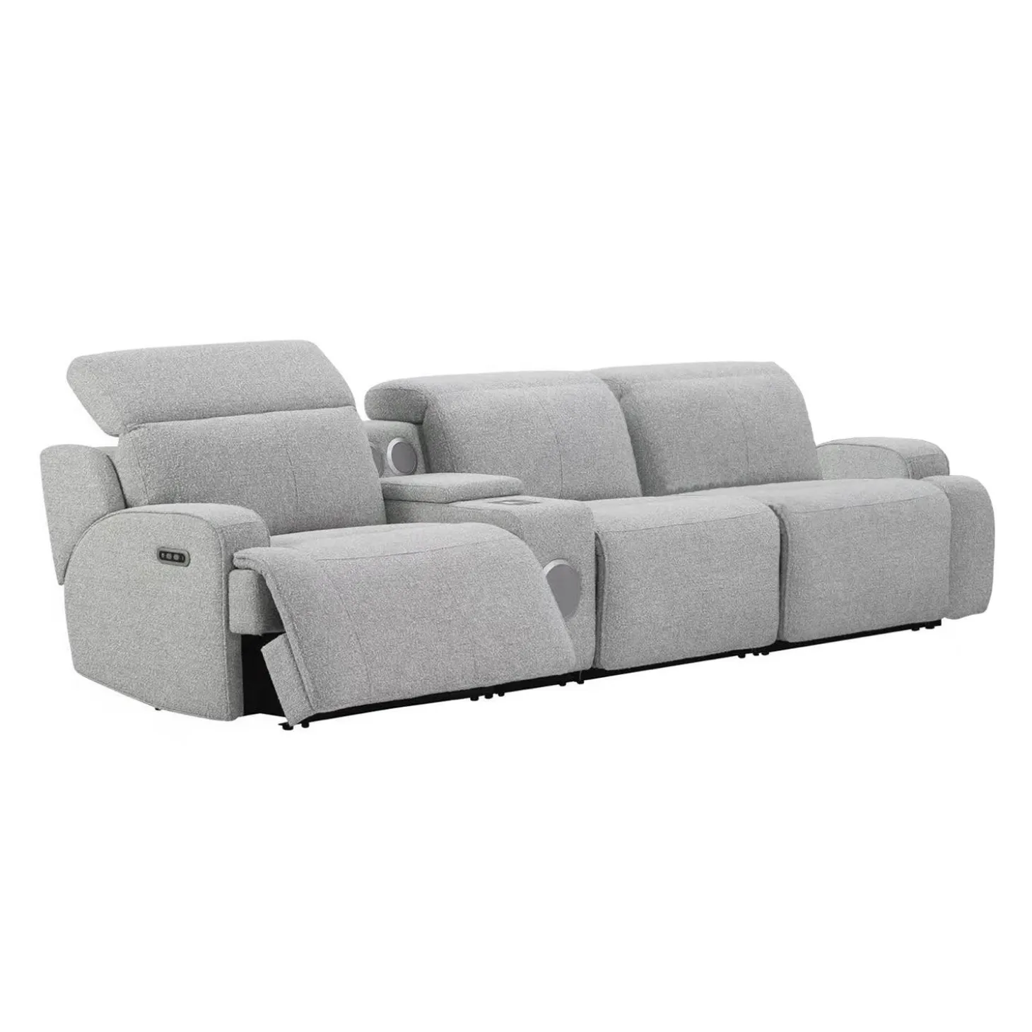 Sofa modulaire inclinable électrique et console avec système audio intégré - 4 mcx