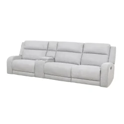 Sofa modulaire inclinable et console avec rangement et porte-gobelets - 4 mcx