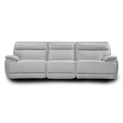 Sofa modulaire inclinable électrique avec appuis-tête ajustables et siège avec dossier rabattable - 3 mcx