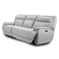 Sofa modulaire inclinable électrique avec appuis-tête ajustables et siège avec dossier rabattable - 3 mcx