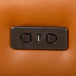 Sofa modulaire inclinable électrique en cuir véritable - 3 mcx