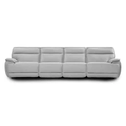 Sofa modulaire inclinable électrique, appuis-tête ajustables et 2 sièges avec dossiers rabattables - 4 mcx