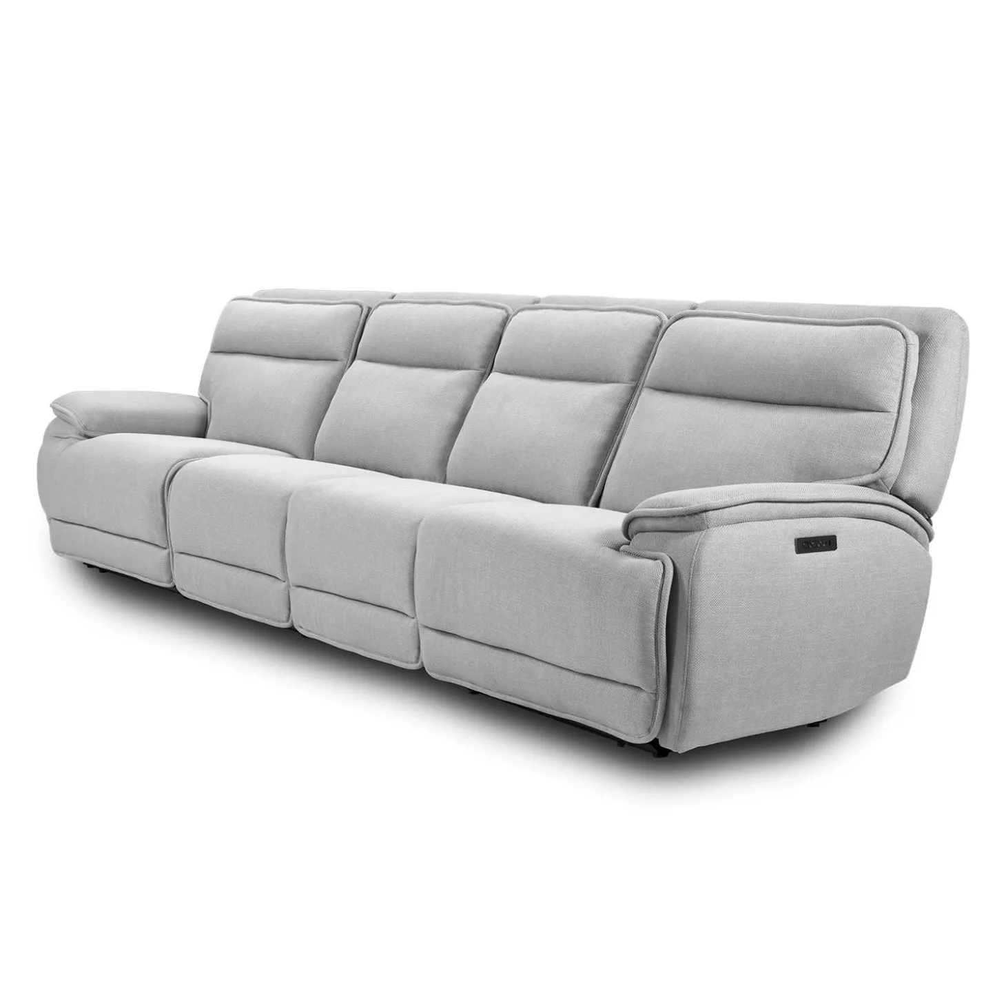 Sofa modulaire inclinable électrique, appuis-tête ajustables et 2 sièges avec dossiers rabattables - 4 mcx