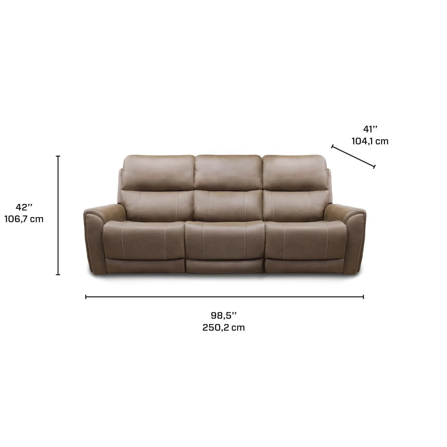 Sofa modulaire électrique inclinable - 3 mcx
