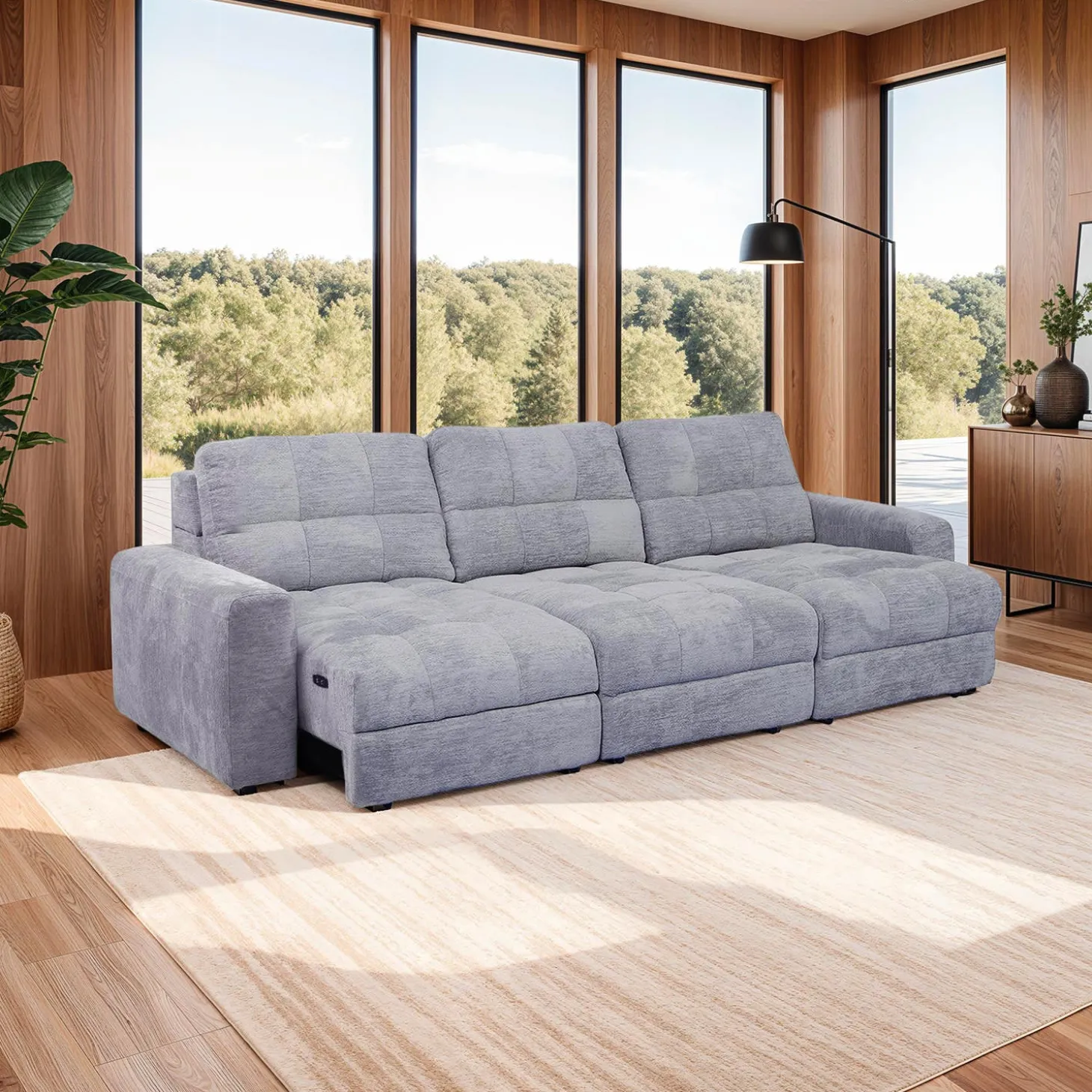 Sofa modulaire électrique avec sièges coulissants - 3 mcx