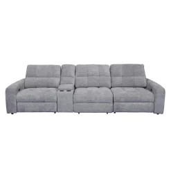 Sofa modulaire électrique inclinable et console - 4 mcx