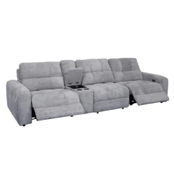 Sofa modulaire électrique inclinable et console - 4 mcx