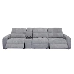 Sofa modulaire électrique inclinable et console - 4 mcx