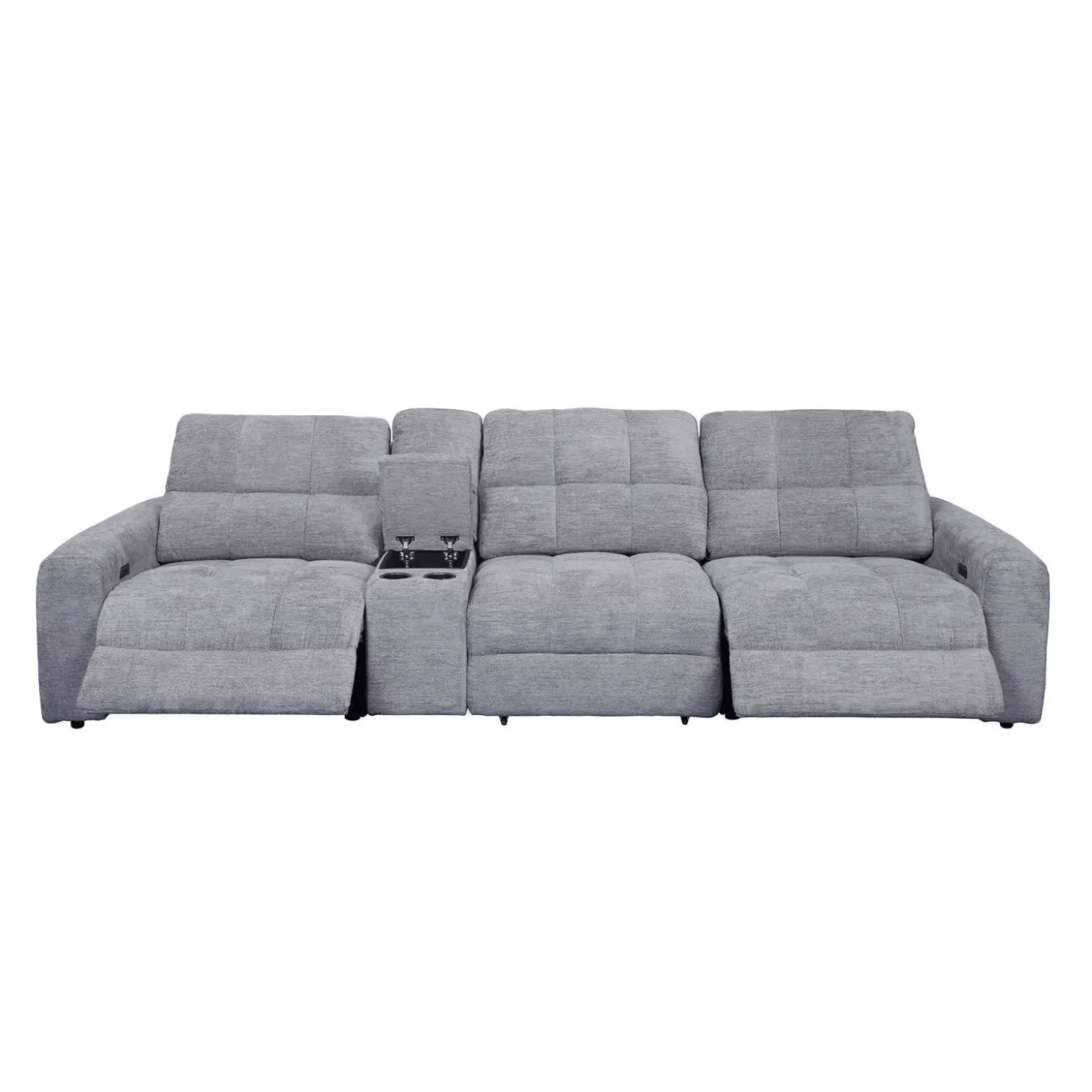 Sofa modulaire électrique inclinable et console - 4 mcx