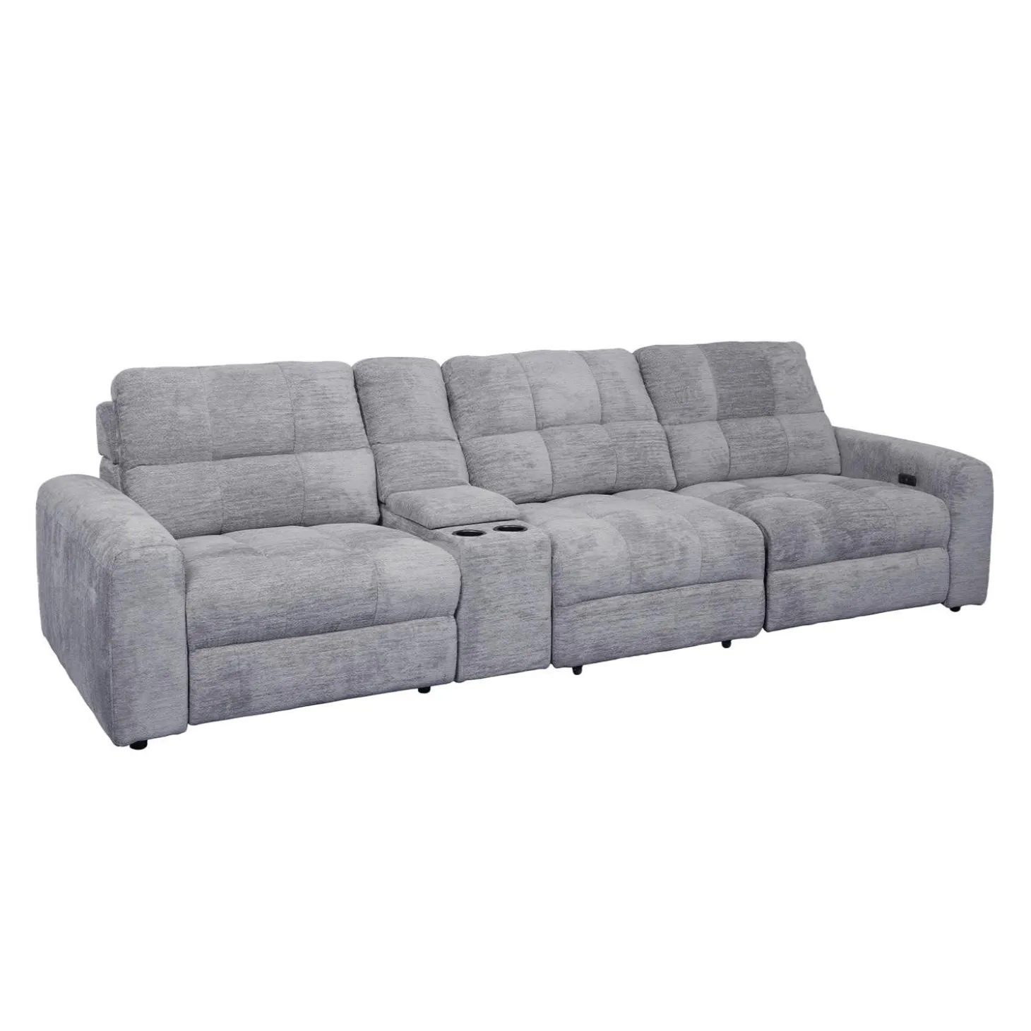 Sofa modulaire électrique inclinable et console - 4 mcx