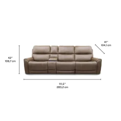 Sofa modulaire électrique inclinable avec console - 4 mcx