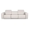 Sofa modulaire électrique inclinable en cuir véritable avec appui-têtes ajustables – 3 mcx