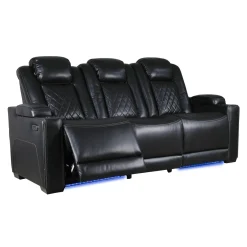 Sofa modulaire électrique inclinable avec dossier rabattable et lumières de lecture - 3 mcx