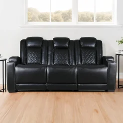 Sofa modulaire électrique inclinable avec dossier rabattable et lumières de lecture - 3 mcx