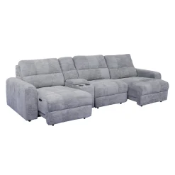 Sofa modulaire électrique avec 2 sièges coulissants et console - 4 mcx