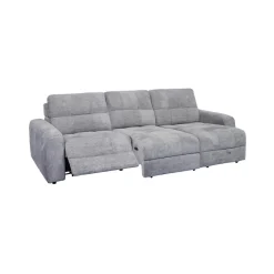 Sofa modulaire électrique inclinable avec 1 siège coulissant et chaise longue - 3 mcx