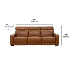Sofa modulaire électrique inclinable avec haut-parleurs intégrés, massage et chaleur - 3 mcx