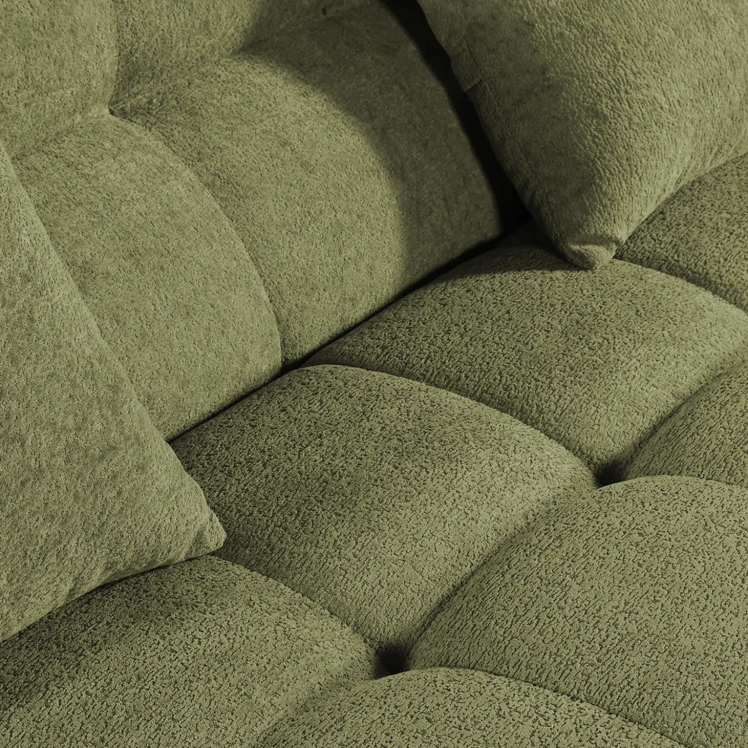 Sofa roulé et compressé dans une boite
