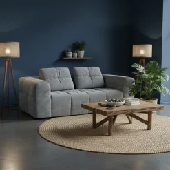 Sofa roulé et compressé dans une boite
