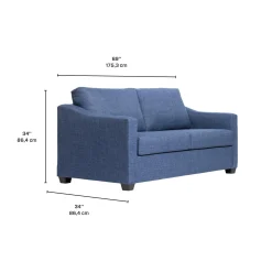Sofa-lit double - bleu