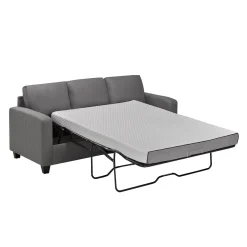 Sofa-lit réversible avec chaise longue - gris charbon