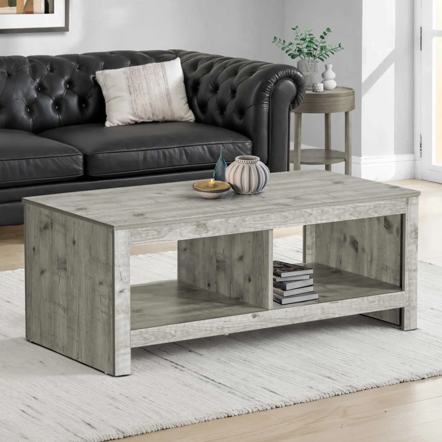 Table à café rectangulaire avec rangement 44" - Monarch