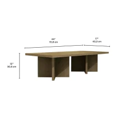 Table à café rectangulaire à piètement croisé