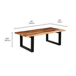 Table à café rectangulaire en bois massif