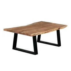 Table à café rectangulaire en bois massif