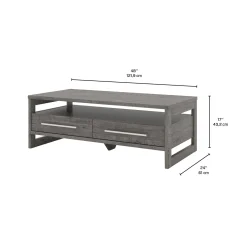 Table à café rectangulaire avec rangement