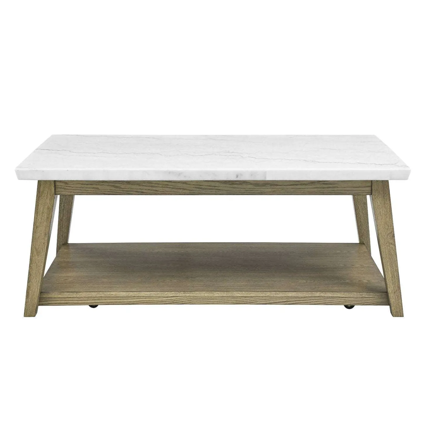 Table à café rectangulaire avec plateau en marbre blanc