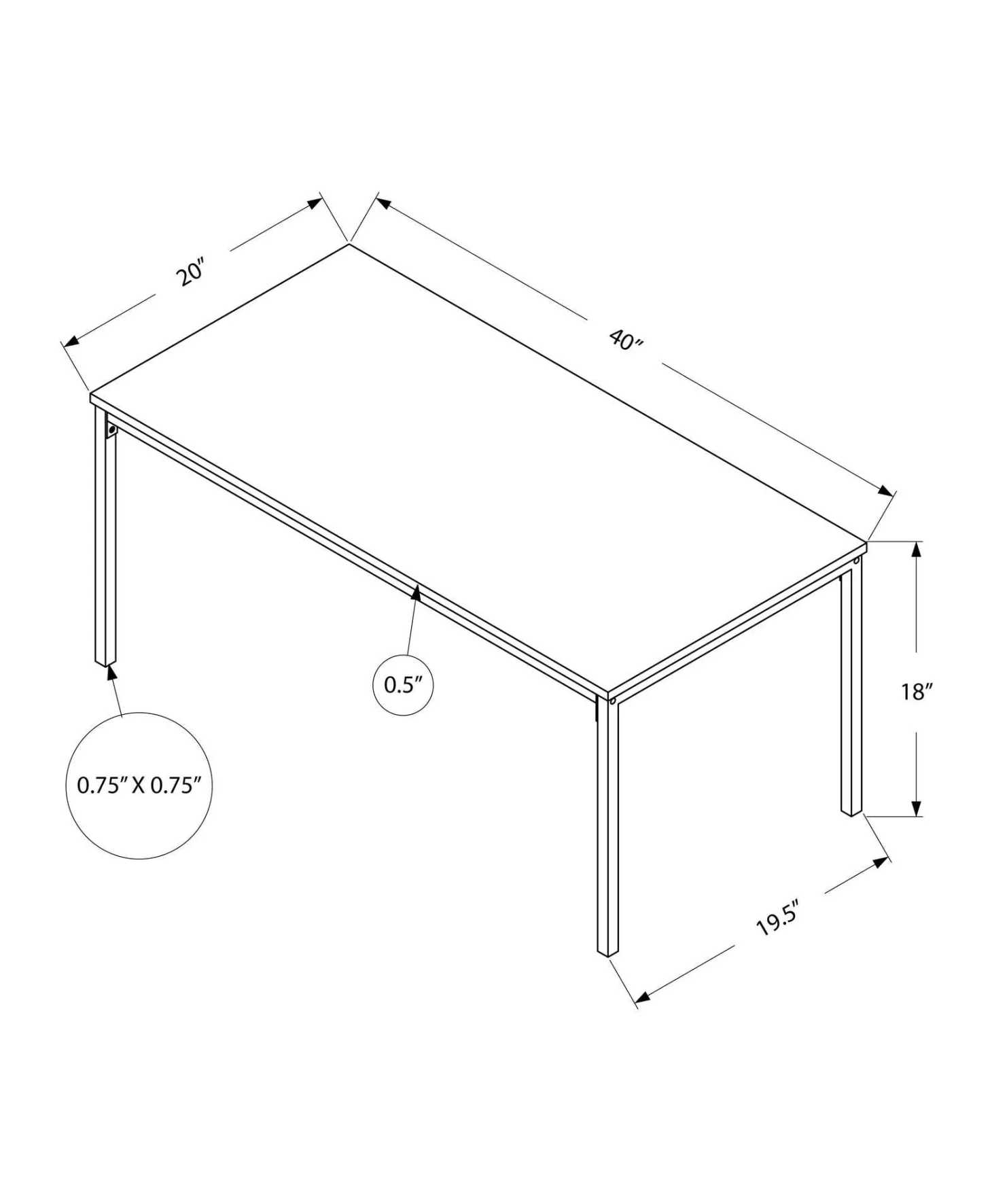 Table à café rectangulaire - Monarch