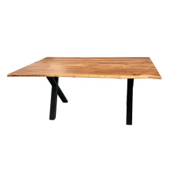 Table à manger en bois massif rectangulaire - 67"