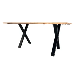 Table à manger en bois massif rectangulaire - 67