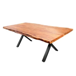 Table à manger en bois massif rectangulaire - 84"