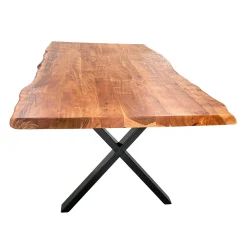 Table à manger en bois massif rectangulaire - 84