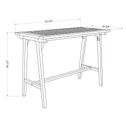 Table à manger extérieur en bois massif 54
