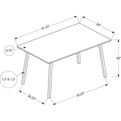 Table à manger rectangulaire 48
