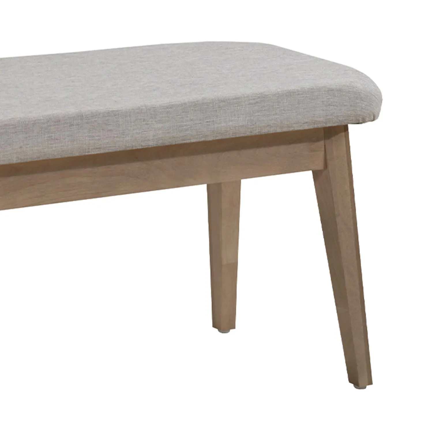 Table à manger rectangulaire (48" à 60") extensible avec 4 chaises et banc - gris