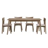 Table à manger rectangulaire 70" avec 4 chaises - gris