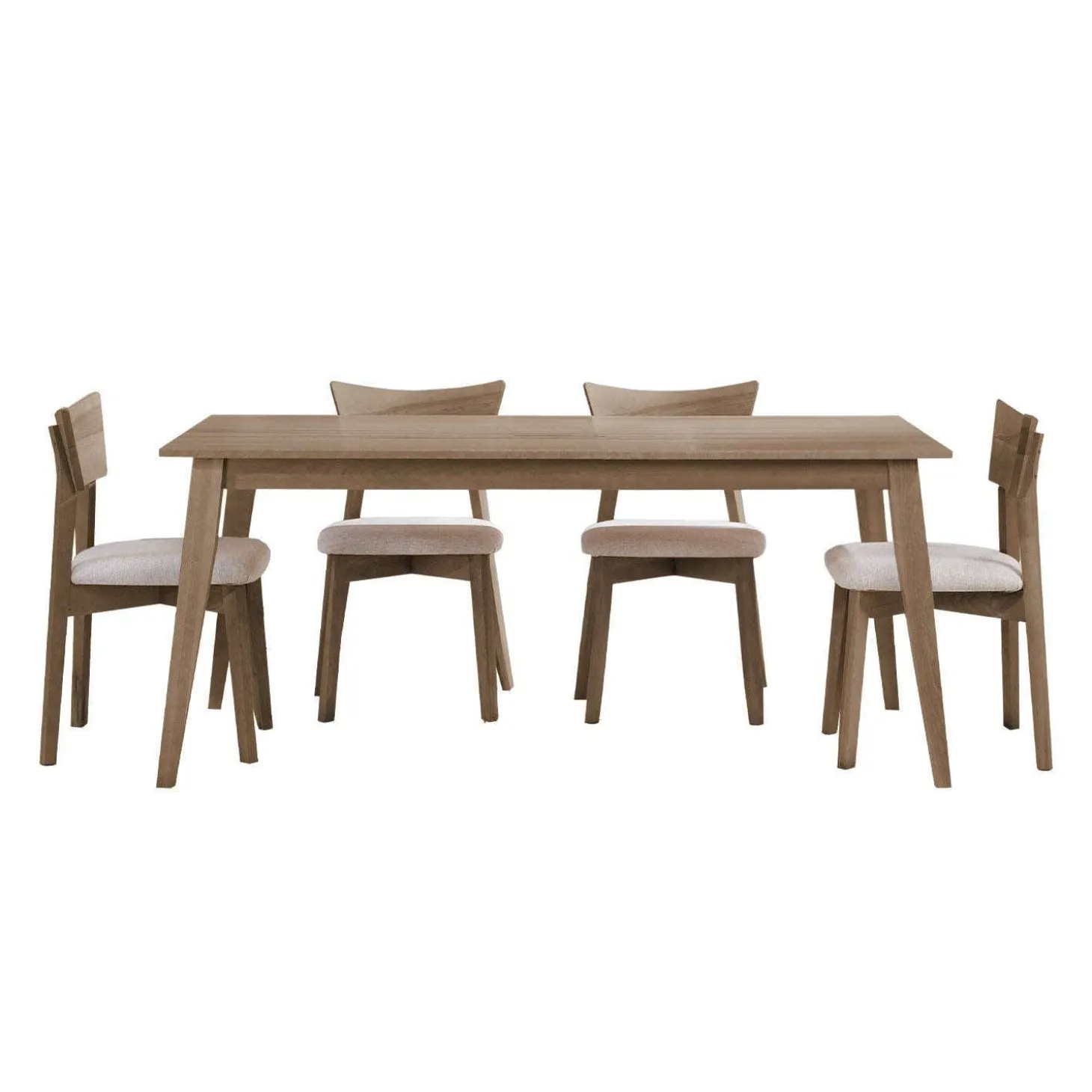 Table à manger rectangulaire 70" avec 4 chaises - gris
