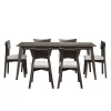 Table à manger rectangulaire 70" avec 6 chaises - ardoise