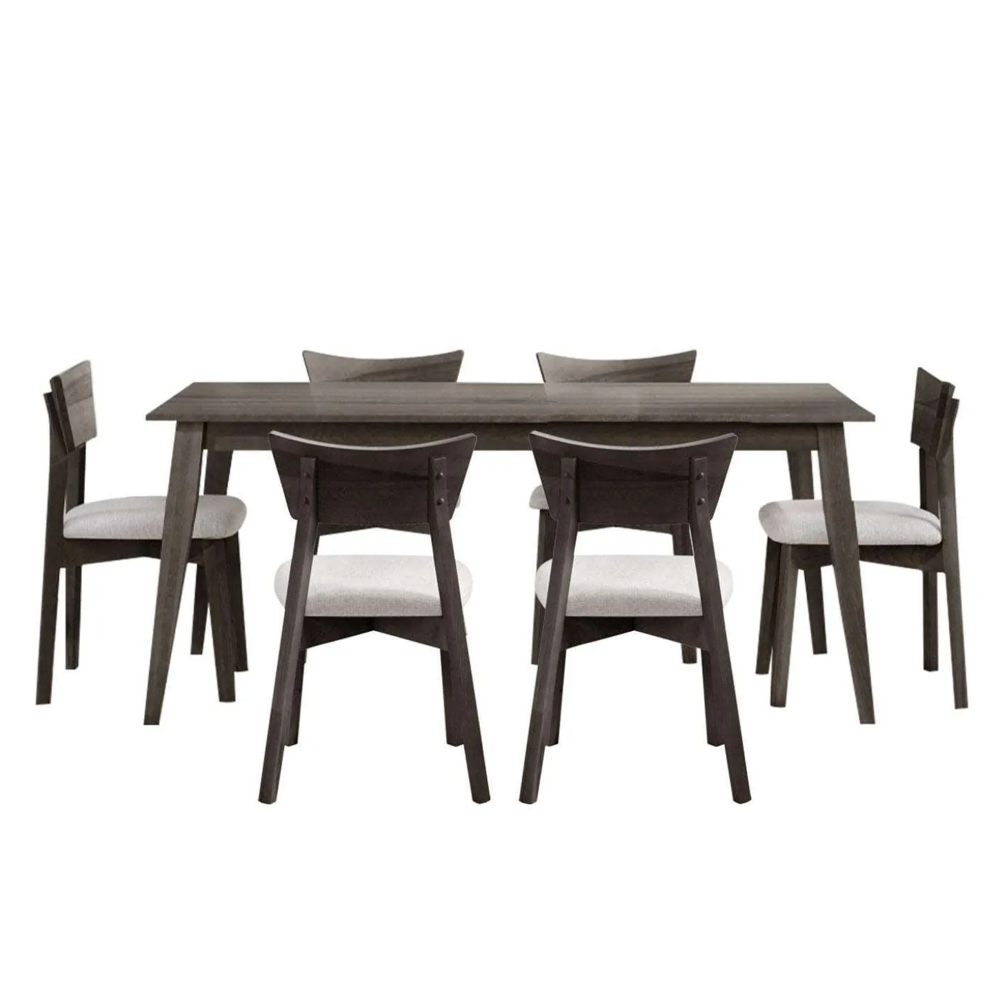 Table à manger rectangulaire 70" avec 6 chaises - ardoise